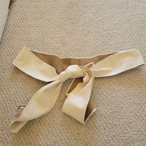 Pleather tie up belt